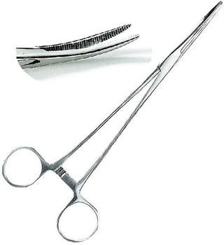 Szczypce Jaxon z zakrzywioną końcówką 18cm AC-3109