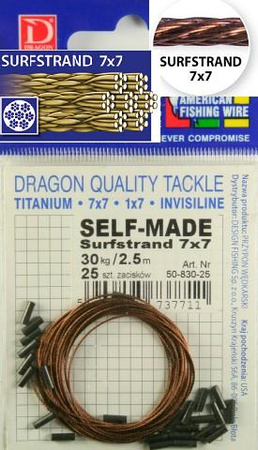 Przypon 30kg 2,5m SELF-MADE SURFSTRAND 7x7