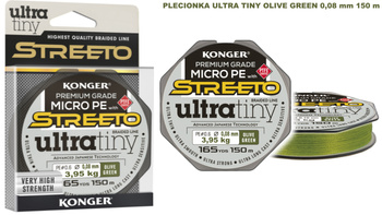 PLECIONKA ULTRA TINY OLIVE GREEN 0,08mm/3,95kg 150m STREETO