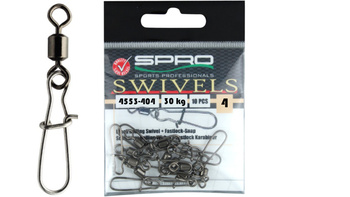 AGRAFKA Z KRETLIKEM SWIVEL SPRO ROZ # 4