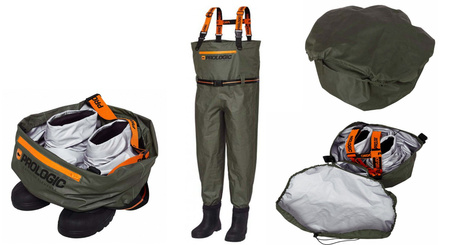 Spodniobuty Prologic Inspire Chest Bootfoot Wader Eva Sole Green roz XXL 46-47