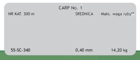 Żyłka Carpex Carp No.1 - 0.40mm/300m