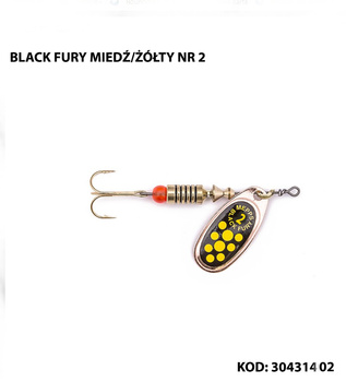 Mepps Comet Black Fury Copper/Yellow nr.2