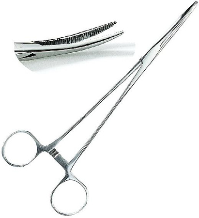 Szczypce Jaxon z zakrzywioną końcówką 18cm AC-3109