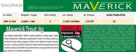 Wędka Robinson Maverick Trout Jig 2,40m 5-22g