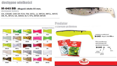 Mann's Predator 55mm Czarny Grzbiet M-045BB-CHGBF