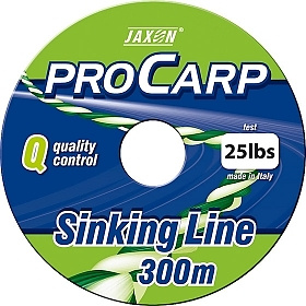 PLECIONKA TONĄCA JAXON PRO CARP SINKING LINE 10M / 20LBS ZIELONO-CZARNA