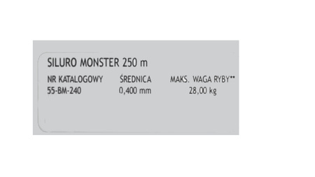 Żyłka Siluro Monster 0,40mm, 250m, czarna