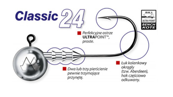 MUSTAD CLASSIC 1 3g 3szt GŁÓWKI JIGOWE