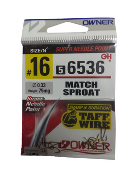 Owner Haczyki MATCH SPROAT 56536 - #16 / brązowe