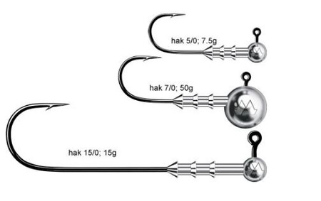 MUSTAD BIG GAME roz 15/0 35g 1szt GŁÓWKI JIGOWE