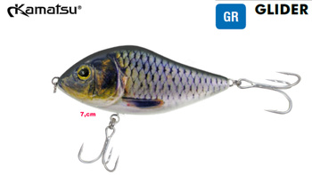 WOBLER GLIDER 7cm S KOLOR 070 KAMATSU