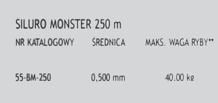 Żyłka Siluro Monster 0.50mm, 250m, czarna