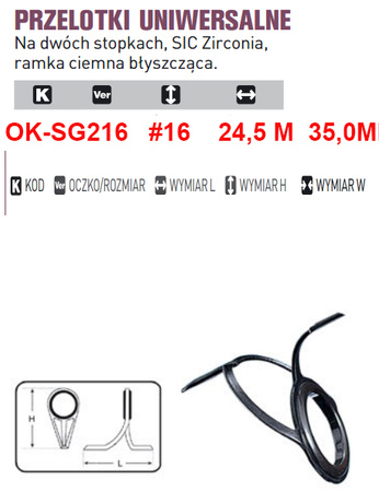 PRZELOTKI UNIWERSALNA OK-SG216  SIC Zirconia