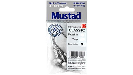 MUSTAD CLASSIC 2/0 10g 3szt GŁÓWKI JIGOWE