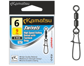 KAMATSU KRETLIK PODWUJNY  Z AGRAFKĄ  K3033   roz 6 -  9 KG w opk  5 szt