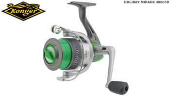 HOLIDAY MIRAGE 4000FD ZIELONY KOŁOWROTEK Z ŻYŁKĄ