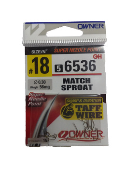 Owner Haczyki MATCH SPROAT 56536 - #18 / brązowe