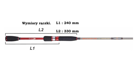 Wędka Sakura REDBIRD SPINNING - RDS 602 L - 6’ (1,83 m) - 2-7 gr