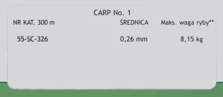 Żyłka Carpex Carp No.1 - 0.26mm/300m