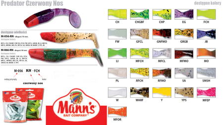 Mann's Predator 90mm Czerwony Nos M-066RN-CH