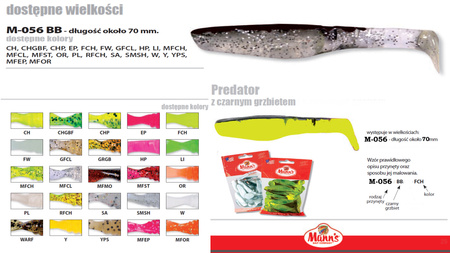 Mann's Predator 70 mm Czarny Grzbiet M-056BB-W