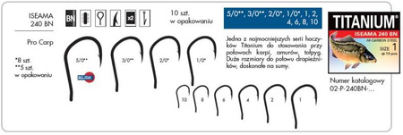 HACZYKI ROBINSON 1 10szt ISEAMA 240 BN TITANIUM CZARNY NIKIEL