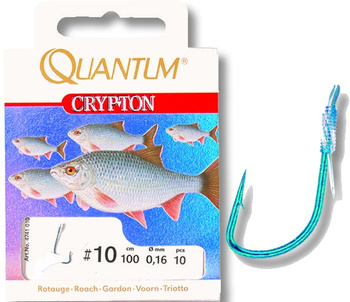 Quantum Crypton Roach Haczyki z przyponami hak #18, 0.10mm, przypon 0.40m