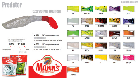 Mann's Predator 70 mm Czerwony Ogon M-056RT-PL