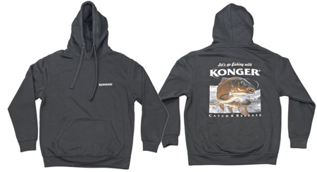 BLUZA KONGERA Z KAPTUREM CZARNA KARP ROZMIAR XXL