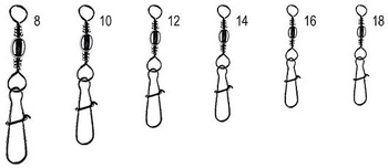 JAXON Krętlik baryłkowy z agrafką Strong, Rozmiar: 8