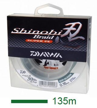 PLECIONKA DAIWA 24.5kgs 0.28mm 135m  Shinobi Braid