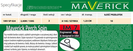 Wędka Robinson Maverick Perch Spin 2,40m 6-14g