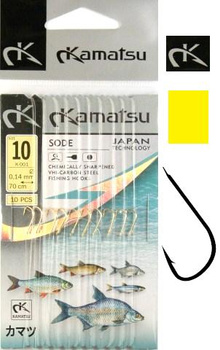 Haki roz 10 z przyponem 0,14mm Kamatsu SODE K-001