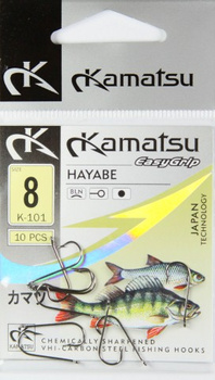 Kamatsu Haczyki 8 10szt Hayabe K-101 Black Nikiel