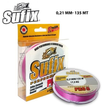 PLECIONKA SUFIX PRO 8 roz 0,21 mm  PERFORMANCE 135 MT PINK
