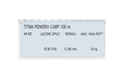 Żyłka Robinson Titan Power Carp łączona 0.345mm, 100m