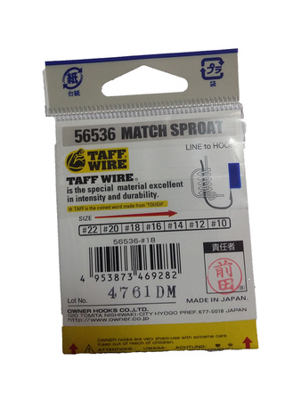 Owner Haczyki MATCH SPROAT 56536 - #18 / brązowe