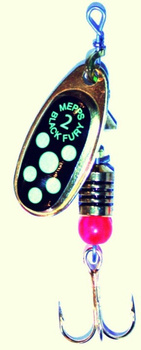 Mepps Comet Black Fury Gold/Fluo Seledyn nr.2