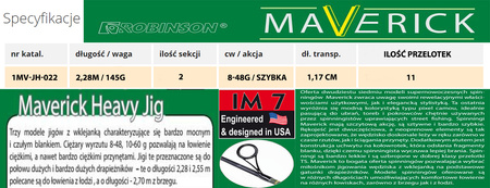 Wędka Robinson Maverick Heavy Jig 2,28m 8-48g