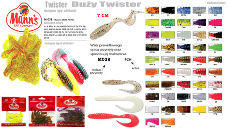 Mann's Twister Duży 70 mm M038-BLI