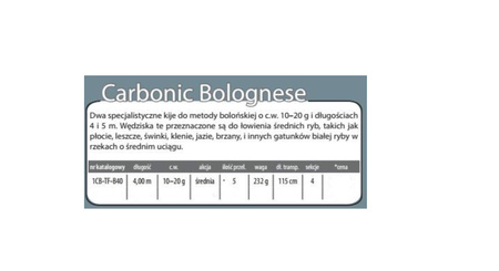 Wędka Robinson Carbonic Bolognese 4,00m 10-20g
