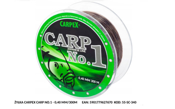 Żyłka Carpex Carp No.1 - 0.40mm/300m