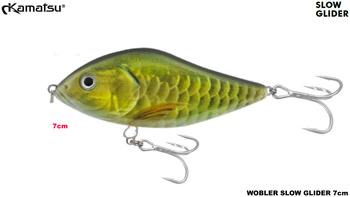 WOBLER SLOW GLIDER 7cm S KOLOR 085 KAMATSU