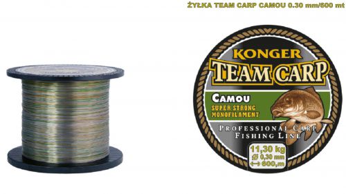 Konger Żyłka Team Carp Camou - 0.30mm / 600m (Camou)