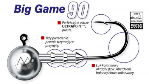 MUSTAD BIG GAME 15/0 35g 3szt GŁÓWKI JIGOWE