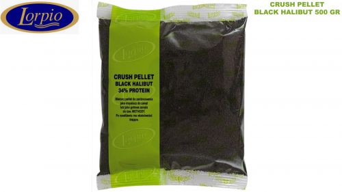 LORPIO Mielony pellet  BLACK  HALIBUT  CRUSH 500 gr