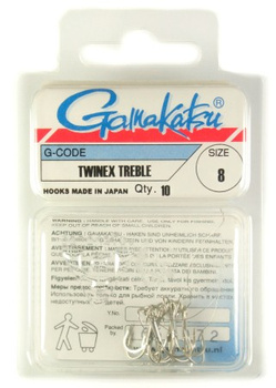 Kotwica Gamakatsu rozm. 4 Treble Twinex Nikiel