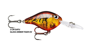 RAPALA ULTRA LIGHT CRANK-KOLOR GLASS AMBER TIGER UV