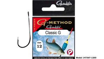 Gamakatsu Haczyki Do odległosćówki Roz # 12 ( 25 szt)COARS G-METHOD ALLROUND HOOKS BLACK